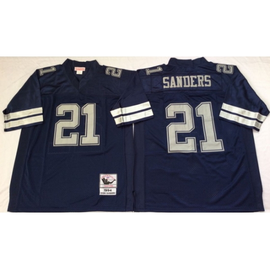 Men Dallas Cowboys 21 Deion Sanders Navy M&N Throwback Jersey Men Dallas Cowboys 21 Deion Sanders Navy M&N Throwback Jersey