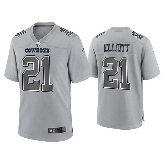 Men Dallas Cowboys 21 Ezekiel Elliott Grey Atmosphere Fashion Stitched Game Jersey Men Dallas Cowboys 21 Ezekiel Elliott Grey Atmosphere Fashion Stitched Game Jersey