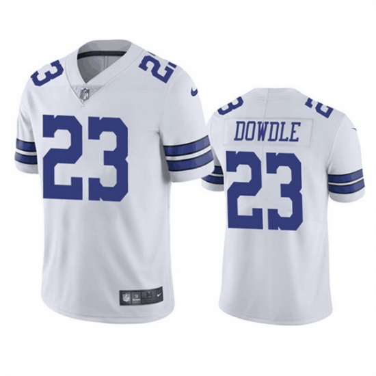 Men Dallas Cowboys 23 Rico Dowdle White Vapor Limited Stitched Football Jersey Men Dallas Cowboys 23 Rico Dowdle White Vapor Limited Stitched Football Jersey