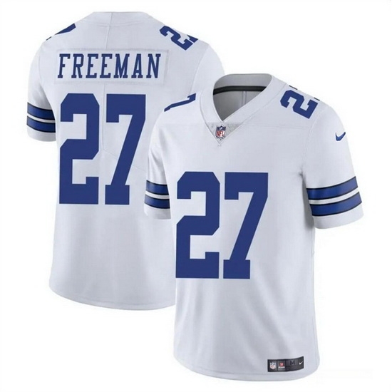 Men Dallas Cowboys 27 Royce Freeman White Vapor Untouchable Limited Stitched Football Jersey Men Dallas Cowboys 27 Royce Freeman White Vapor Untouchable Limited Stitched Football Jersey