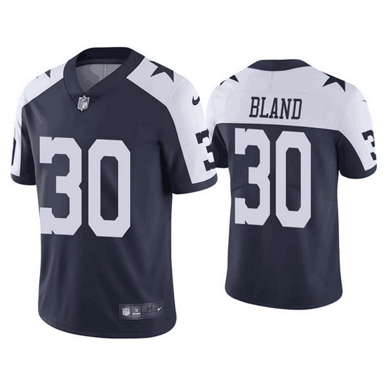 Men Dallas Cowboys 30 DaRon Bland White Navy Vapor Limited Stitched Jersey Men Dallas Cowboys 30 DaRon Bland White Navy Vapor Limited Stitched Jersey
