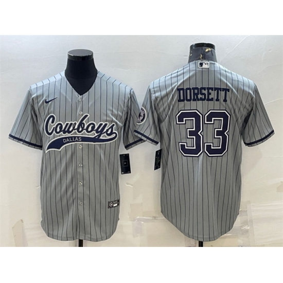 Men Dallas Cowboys 33 Tony Dorsett Grey With Patch Cool Base Stitched Baseball Jersey Men Dallas Cowboys 33 Tony Dorsett Grey With Patch Cool Base Stitched Baseball Jersey