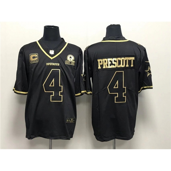 Men Dallas Cowboys 4 Dak Prescott Black Gold With 1960 PatchAnd 4 Star C Patch Stitched Jersey Men Dallas Cowboys 4 Dak Prescott Black Gold With 1960 PatchAnd 4 Star C Patch Stitched Jersey