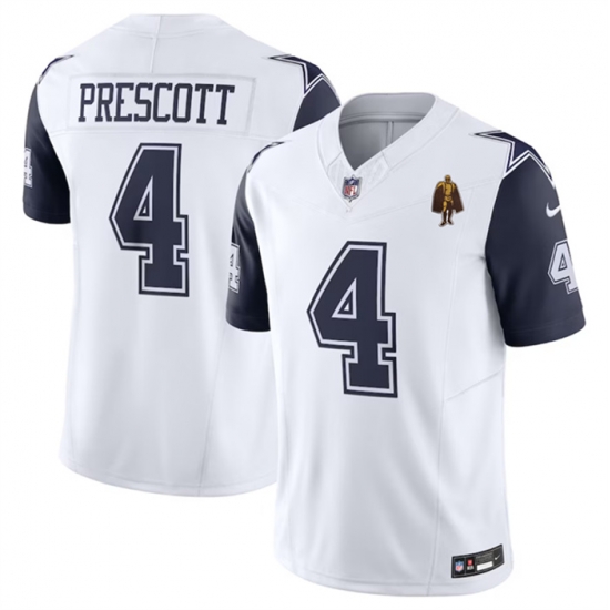 Men Dallas Cowboys 4 Dak Prescott Navy 2023 F U S E With Walter Payton Patch Alternate Vapor Limited Stitched Football Jersey Men Dallas Cowboys 4 Dak Prescott Navy 2023 F U S E With Walter Payton Patch Alternate Vapor Limited Stitched Football Jersey