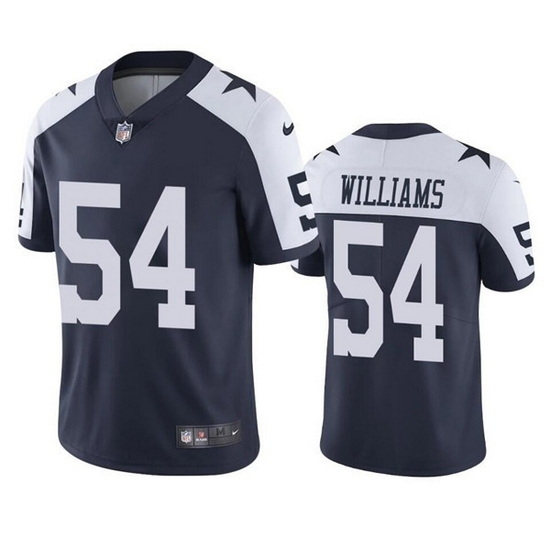 Men Dallas Cowboys 54 Sam Williams White Navy Thanksgiving Vapor Limited Stitched Jersey Men Dallas Cowboys 54 Sam Williams White Navy Thanksgiving Vapor Limited Stitched Jersey