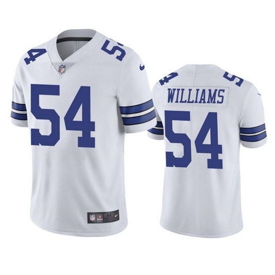 Men Dallas Cowboys 54 Sam Williams White Vapor Limited Stitched Jersey Men Dallas Cowboys 54 Sam Williams White Vapor Limited Stitched Jersey