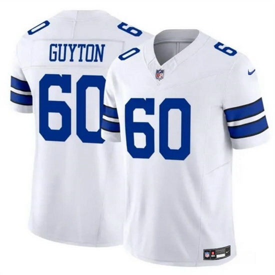 Men Dallas Cowboys 60 Tyler Guyton White 2024 F U S E Draft Vapor Untouchable Limited Stitched Football Jersey Men Dallas Cowboys 60 Tyler Guyton White 2024 F U S E Draft Vapor Untouchable Limited Stitched Football Jersey