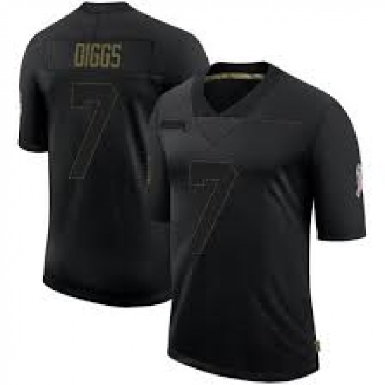Men Dallas Cowboys 7 Diggs Black Limited 2020 Salute To Service Jersey Men Dallas Cowboys 7 Diggs Black Limited 2020 Salute To Service Jersey