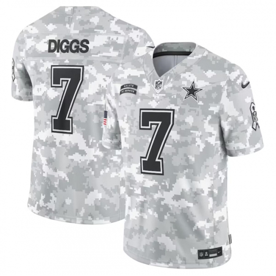 Men Dallas Cowboys 7 Trevon Diggs 2024 Arctic Camo Salute To Service Limited Stitched Football Jersey Men Dallas Cowboys 7 Trevon Diggs 2024 Arctic Camo Salute To Service Limited Stitched Football Jersey
