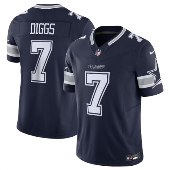 Men Dallas Cowboys 7 Trevon Diggs Navy 2023 F U S E Limited Stitched Football Jersey Men Dallas Cowboys 7 Trevon Diggs Navy 2023 F U S E Limited Stitched Football Jersey