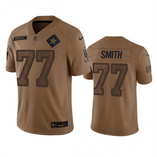 Men Dallas Cowboys 77 Tyron Smith 2023 Brown Salute To Service Limited Stitched Football Jersey Men Dallas Cowboys 77 Tyron Smith 2023 Brown Salute To Service Limited Stitched Football Jersey