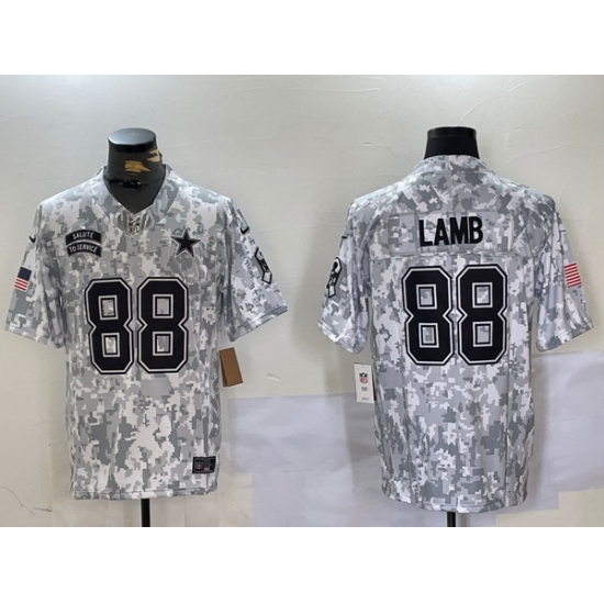 Men Dallas Cowboys 88 CeeDee Lamb 2024 F U S E Arctic Camo Salute To Service Limited Stitched Football Jersey Men Dallas Cowboys 88 CeeDee Lamb 2024 F U S E Arctic Camo Salute To Service Limited Stitched Football Jersey