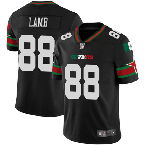 Men Dallas Cowboys 88 CeeDee Lamb Black Mexico Vapor Limited Stitched Football Jersey Men Dallas Cowboys 88 CeeDee Lamb Black Mexico Vapor Limited Stitched Football Jersey