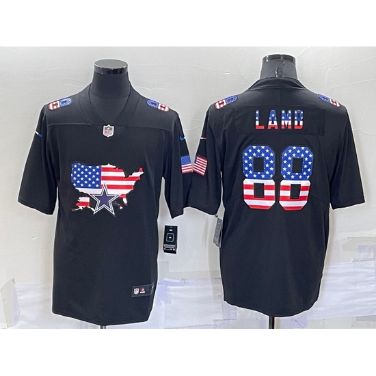 Men Dallas Cowboys 88 CeeDee Lamb Black USA Flag Limited Stitched Jersey Men Dallas Cowboys 88 CeeDee Lamb Black USA Flag Limited Stitched Jersey
