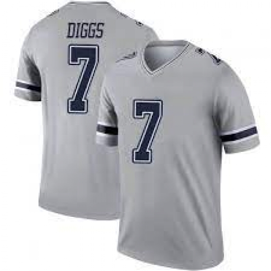 Men Dallas Cowboys Trevon Diggs #7 Jersey Gray Inverted Legend Men Dallas Cowboys Trevon Diggs #7 Jersey Gray Inverted Legend