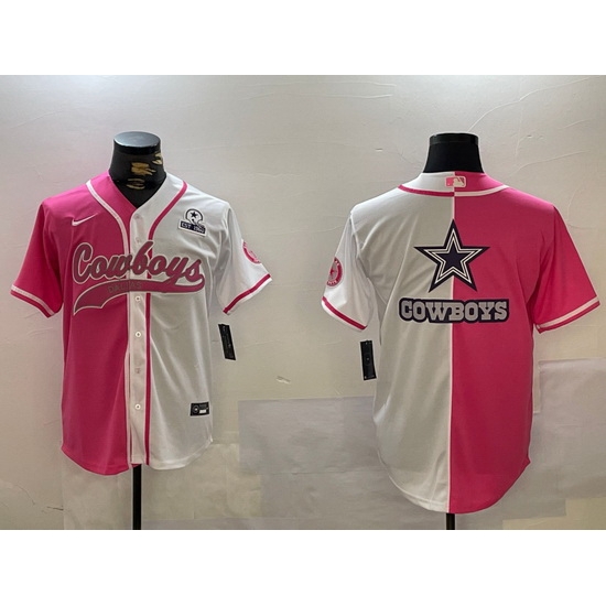 Men Dallas Cowboys big logo Red White With Patch Cool Base Stitched Baseball Jersey 6 Men Dallas Cowboys big logo Red White With Patch Cool Base Stitched Baseball Jersey 6