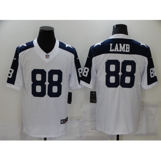 Men Dallas Cowboys eeDee Lamb 88 White Thanksgiving Throwback Limited Jersey Men Dallas Cowboys eeDee Lamb 88 White Thanksgiving Throwback Limited Jersey