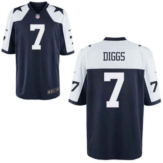 Men Nike Dallas Cowboys Trevon Diggs #7 Blue Thanksgivens Stitched Jersey Men Nike Dallas Cowboys Trevon Diggs #7 Blue Thanksgivens Stitched Jersey