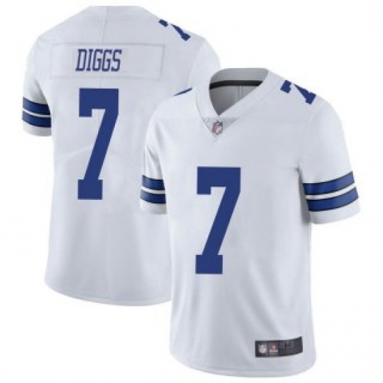 Men Nike Dallas Cowboys Trevon Diggs #7 White Vapor Limited Stitched Jersey Men Nike Dallas Cowboys Trevon Diggs #7 White Vapor Limited Stitched Jersey