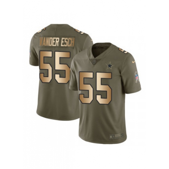Men Vander Esch Dallas Cowboys Limited Olive 2017 Salute To Service Jersey Gold Men Vander Esch Dallas Cowboys Limited Olive 2017 Salute To Service Jersey Gold