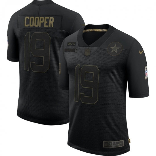 Men's Dallas Cowboys #19 Amari Cooper Black 2020 Salute To Service Limited Jersey Men's Dallas Cowboys #19 Amari Cooper Black 2020 Salute To Service Limited Jersey