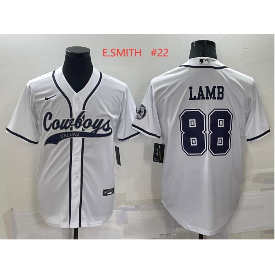 Men's Dallas Cowboys #22 Emmitt Smith White Stitched Cool Base Nike Baseball Jersey Men's Dallas Cowboys #22 Emmitt Smith White Stitched Cool Base Nike Baseball Jersey