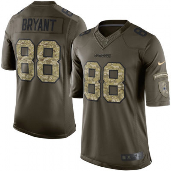 Mens Dallas Cowboys 88 Dez Bryant Nike Green Salute To Service Limited Jersey Mens Dallas Cowboys 88 Dez Bryant Nike Green Salute To Service Limited Jersey