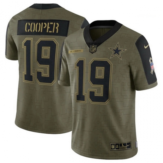 Men's Dallas Cowboys Amari Cooper Nike Olive 2021 Salute To Service Limited Player Jersey Men's Dallas Cowboys Amari Cooper Nike Olive 2021 Salute To Service Limited Player Jersey