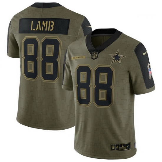 Men's Dallas Cowboys CeeDee Lamb Nike Olive 2021 Salute To Service Limited Player Jersey Men's Dallas Cowboys CeeDee Lamb Nike Olive 2021 Salute To Service Limited Player Jersey