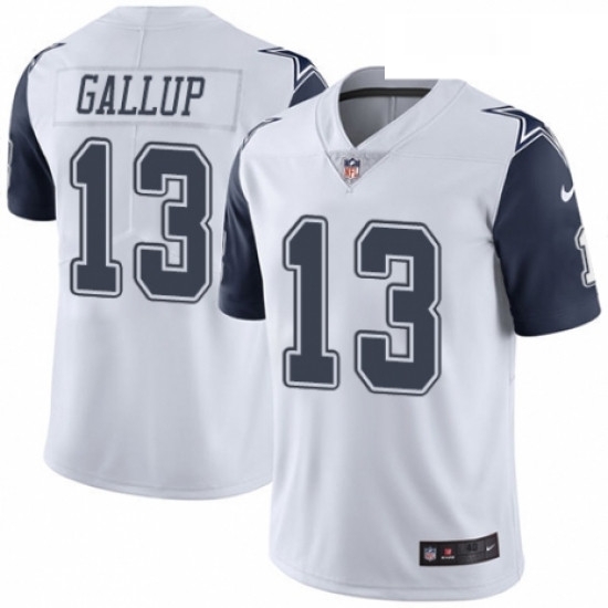 Mens Nike Dallas Cowboys 13 Michael Gallup Limited White Rush Vapor Untouchable NFL Jersey Mens Nike Dallas Cowboys 13 Michael Gallup Limited White Rush Vapor Untouchable NFL Jersey