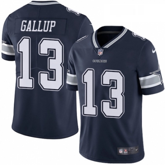 Mens Nike Dallas Cowboys 13 Michael Gallup Navy Blue Team Color Vapor Untouchable Limited Player NFL Jersey Mens Nike Dallas Cowboys 13 Michael Gallup Navy Blue Team Color Vapor Untouchable Limited Player NFL Jersey