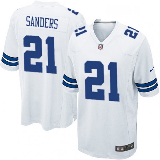 Mens Nike Dallas Cowboys 21 Deion Sanders Game White NFL Jersey Mens Nike Dallas Cowboys 21 Deion Sanders Game White NFL Jersey