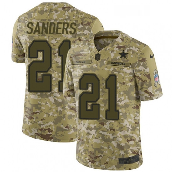 Mens Nike Dallas Cowboys 21 Deion Sanders Limited Camo 2018 Salute to Service NFL Jersey Mens Nike Dallas Cowboys 21 Deion Sanders Limited Camo 2018 Salute to Service NFL Jersey