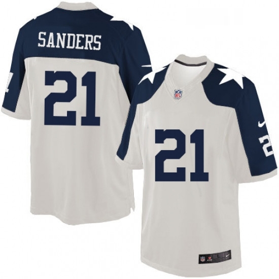 Mens Nike Dallas Cowboys 21 Deion Sanders Limited White Throwback Alternate NFL Jersey Mens Nike Dallas Cowboys 21 Deion Sanders Limited White Throwback Alternate NFL Jersey