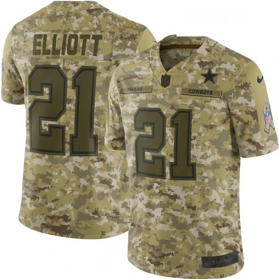 Mens Nike Dallas Cowboys 21 Ezekiel Elliott Limited Camo 2018 Salute to Service NFL Jersey Mens Nike Dallas Cowboys 21 Ezekiel Elliott Limited Camo 2018 Salute to Service NFL Jersey