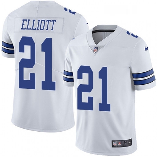 Mens Nike Dallas Cowboys 21 Ezekiel Elliott White Vapor Untouchable Limited Player NFL Jersey Mens Nike Dallas Cowboys 21 Ezekiel Elliott White Vapor Untouchable Limited Player NFL Jersey
