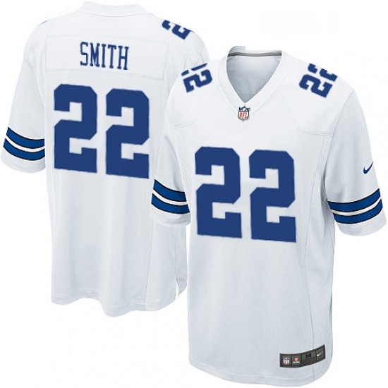 Mens Nike Dallas Cowboys 22 Emmitt Smith Game White NFL Jersey Mens Nike Dallas Cowboys 22 Emmitt Smith Game White NFL Jersey