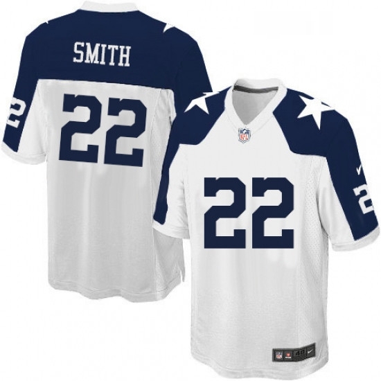 Mens Nike Dallas Cowboys 22 Emmitt Smith Game White Throwback Alternate NFL Jersey Mens Nike Dallas Cowboys 22 Emmitt Smith Game White Throwback Alternate NFL Jersey