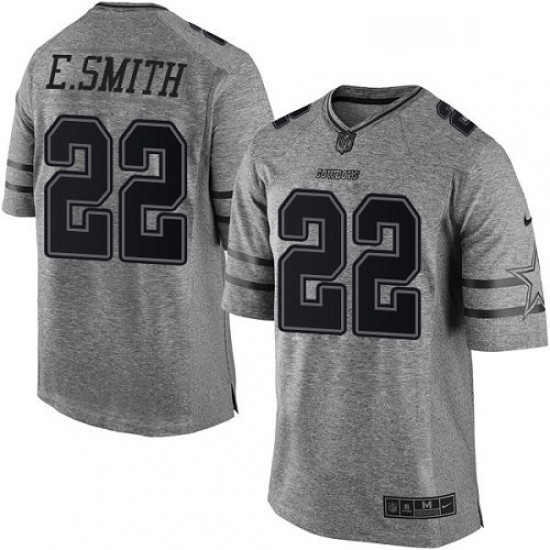 Mens Nike Dallas Cowboys 22 Emmitt Smith Limited Gray Gridiron NFL Jersey Mens Nike Dallas Cowboys 22 Emmitt Smith Limited Gray Gridiron NFL Jersey