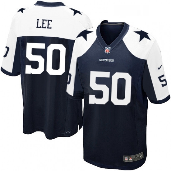 Mens Nike Dallas Cowboys 50 Sean Lee Game Navy Blue Throwback Alternate NFL Jersey Mens Nike Dallas Cowboys 50 Sean Lee Game Navy Blue Throwback Alternate NFL Jersey