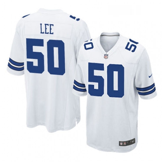 Mens Nike Dallas Cowboys 50 Sean Lee Game White NFL Jersey Mens Nike Dallas Cowboys 50 Sean Lee Game White NFL Jersey