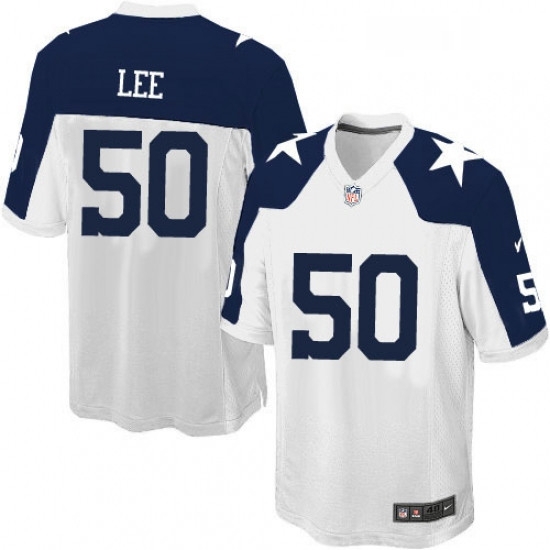 Mens Nike Dallas Cowboys 50 Sean Lee Game White Throwback Alternate NFL Jersey Mens Nike Dallas Cowboys 50 Sean Lee Game White Throwback Alternate NFL Jersey