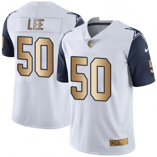 Mens Nike Dallas Cowboys 50 Sean Lee Limited WhiteGold Rush NFL Jersey Mens Nike Dallas Cowboys 50 Sean Lee Limited WhiteGold Rush NFL Jersey