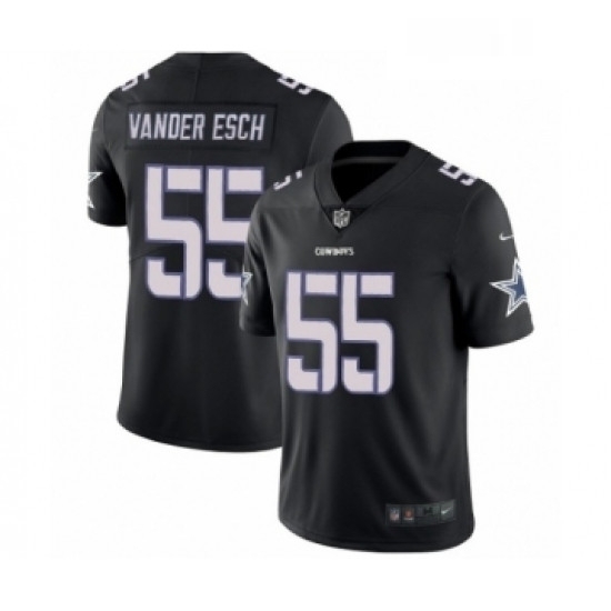 Mens Nike Dallas Cowboys 55 Leighton Vander Esch Limited Black Rush Impact NFL Jersey Mens Nike Dallas Cowboys 55 Leighton Vander Esch Limited Black Rush Impact NFL Jersey