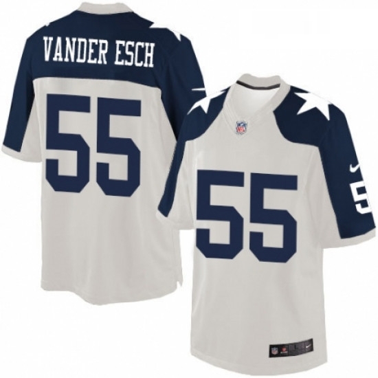 Mens Nike Dallas Cowboys 55 Leighton Vander Esch Limited White Throwback Alternate NFL Jersey Mens Nike Dallas Cowboys 55 Leighton Vander Esch Limited White Throwback Alternate NFL Jersey