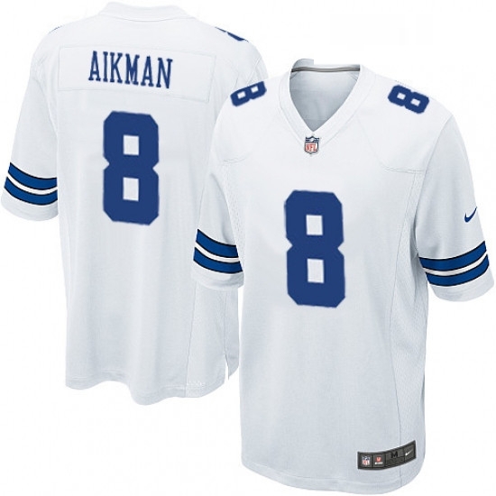 Mens Nike Dallas Cowboys 8 Troy Aikman Game White NFL Jersey Mens Nike Dallas Cowboys 8 Troy Aikman Game White NFL Jersey