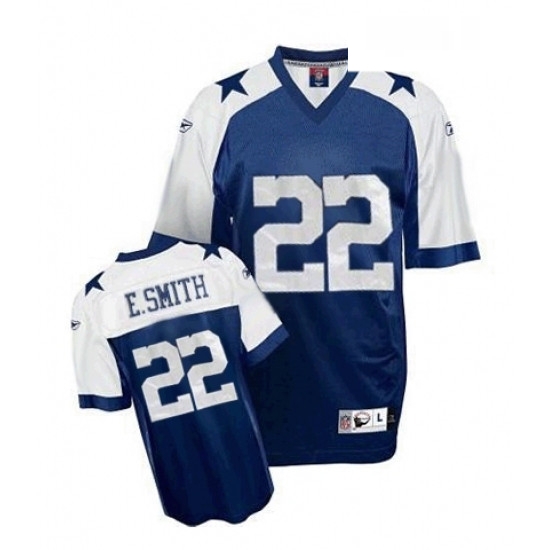 Mens Reebok Dallas Cowboys 22 Emmitt Smith Authentic Navy Blue Thanksgiving Throwback NFL Jersey Mens Reebok Dallas Cowboys 22 Emmitt Smith Authentic Navy Blue Thanksgiving Throwback NFL Jersey