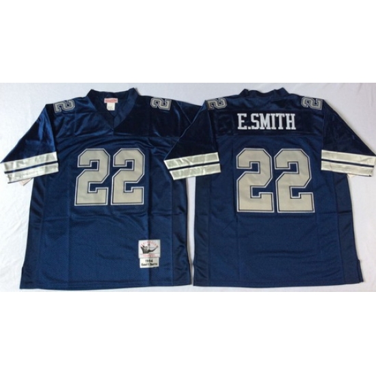 Mitchell Ness cowboys #22 Emmitt Smith blue Throwback Stitched NFL Jerseys Mitchell Ness cowboys #22 Emmitt Smith blue Throwback Stitched NFL Jerseys