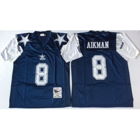 Mitchell Ness cowboys #8 Troy Aikman Throwback Stitched NFL Jerseys Mitchell Ness cowboys #8 Troy Aikman Throwback Stitched NFL Jerseys