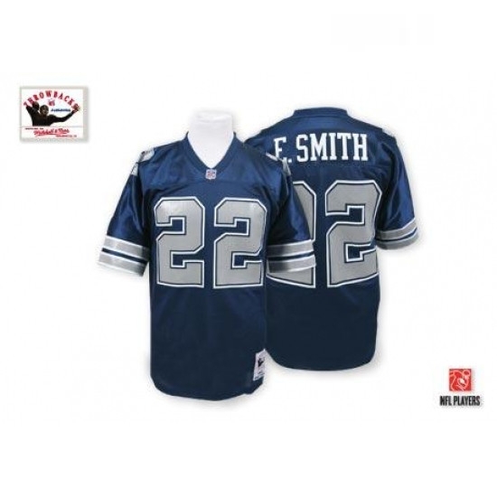 Mitchell and Ness Dallas Cowboys 22 Emmitt Smith Authentic Navy Blue Throwback NFL Jersey Mitchell and Ness Dallas Cowboys 22 Emmitt Smith Authentic Navy Blue Throwback NFL Jersey